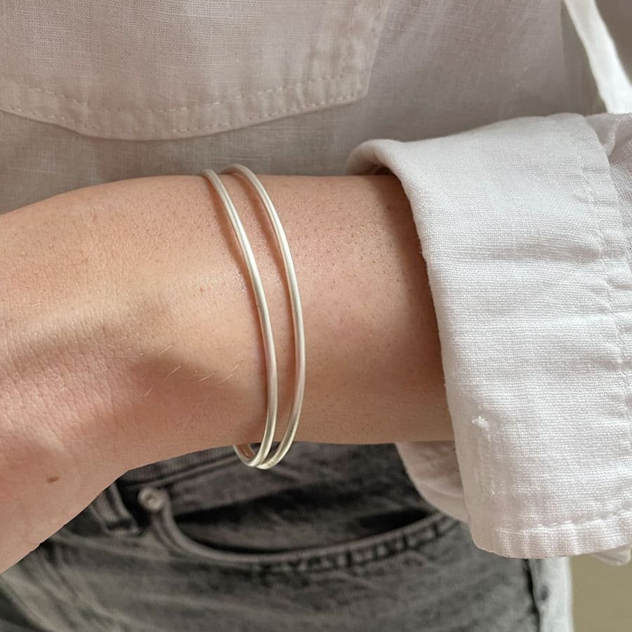 London-Doble-Bangle-Silver-1