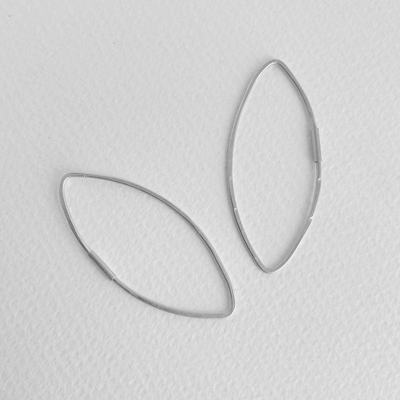 Marine-Thin-Hoop-Earrings-Silver Marine-Thin-Hoop-Earrings-Silver