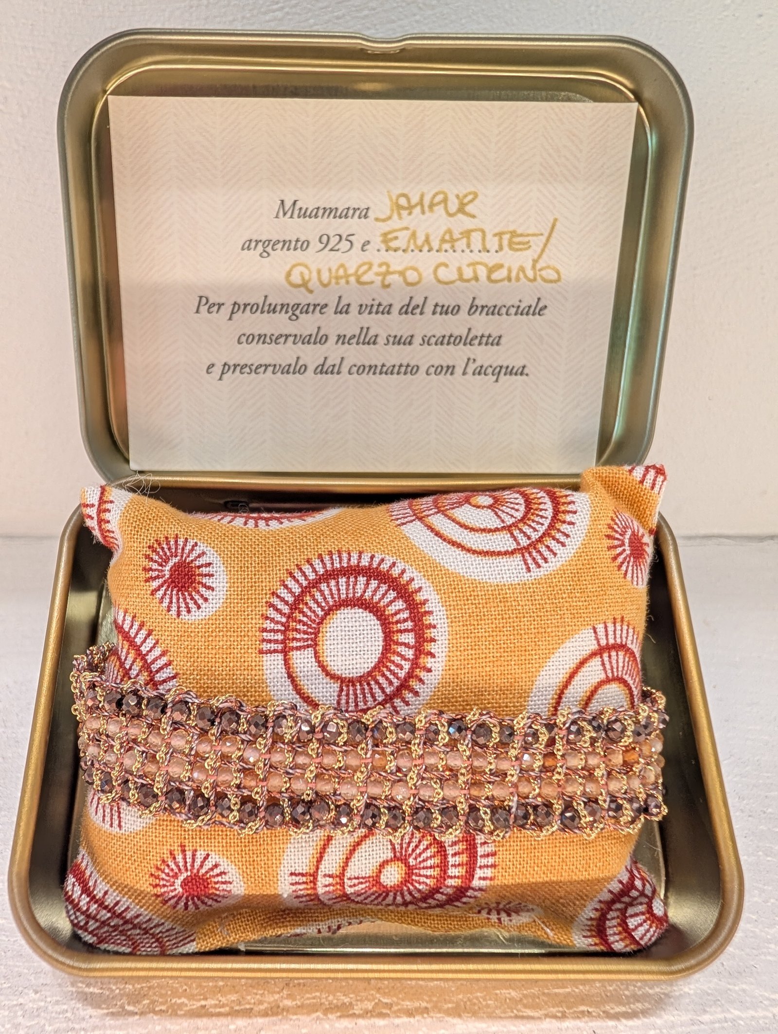 Muamara Armband Jaipur Ematite & Quarzo Citrino (925 Silber) – Ansicht 1