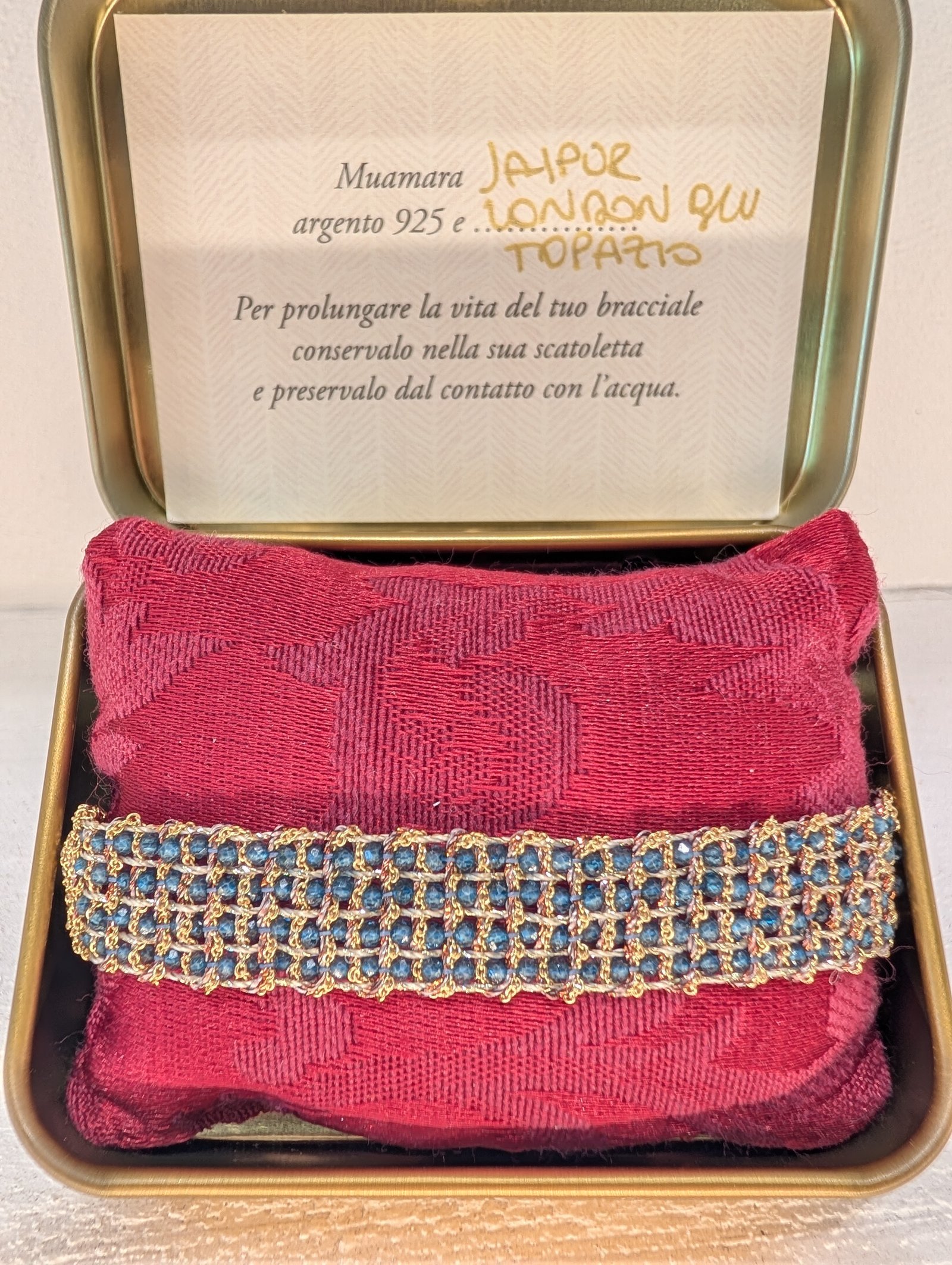 Muamara Armband Jaipur London Blu Topazio (925 Silber) – Ansicht 1