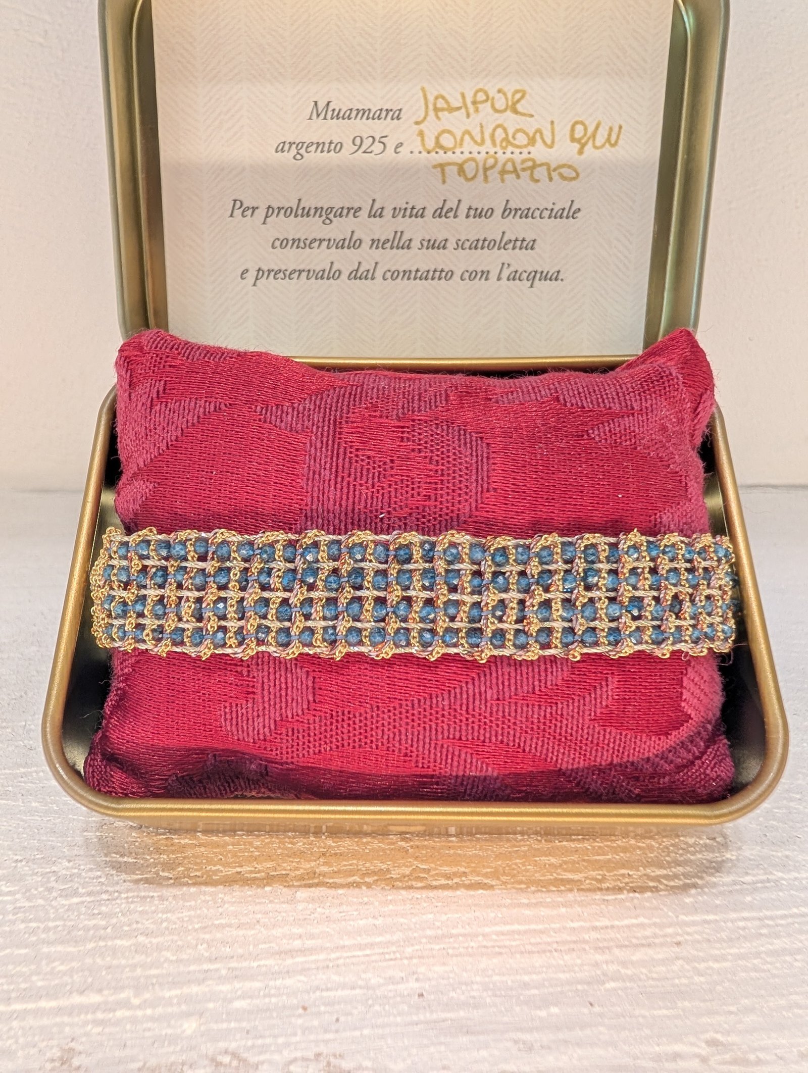 Muamara Armband Jaipur London Blu Topazio (925 Silber) – Ansicht 2 Muamara Armband Jaipur London Blu Topazio (925 Silber) – Ansicht 2
