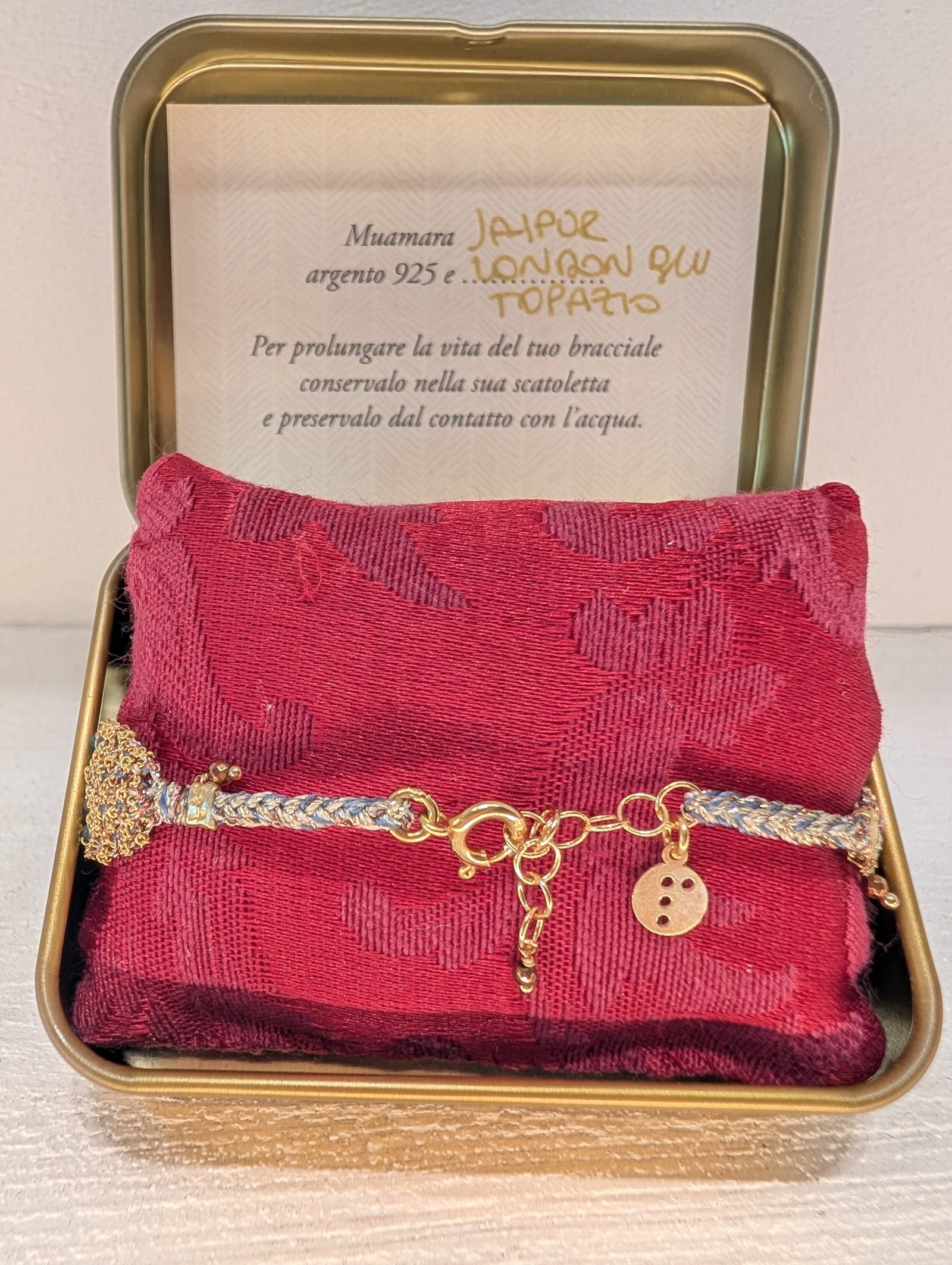 Muamara Armband Jaipur London Blu Topazio (925 Silber) – Ansicht 6 Muamara Armband Jaipur London Blu Topazio (925 Silber) – Ansicht 6