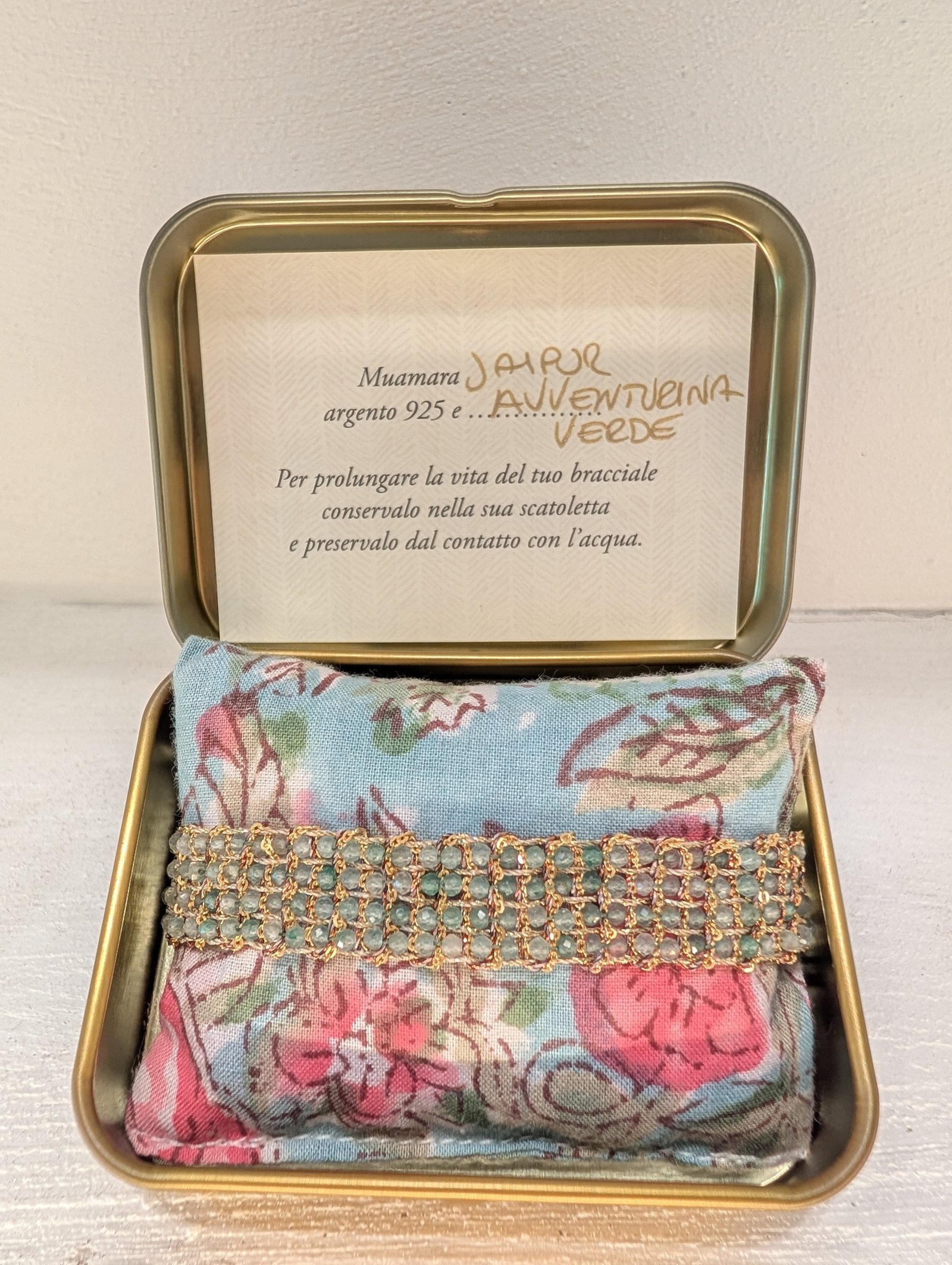 Muamara Armband Jaipur Avventurina Verde (925 Silber) – Ansicht 4 Muamara Armband Jaipur Avventurina Verde (925 Silber) – Ansicht 4