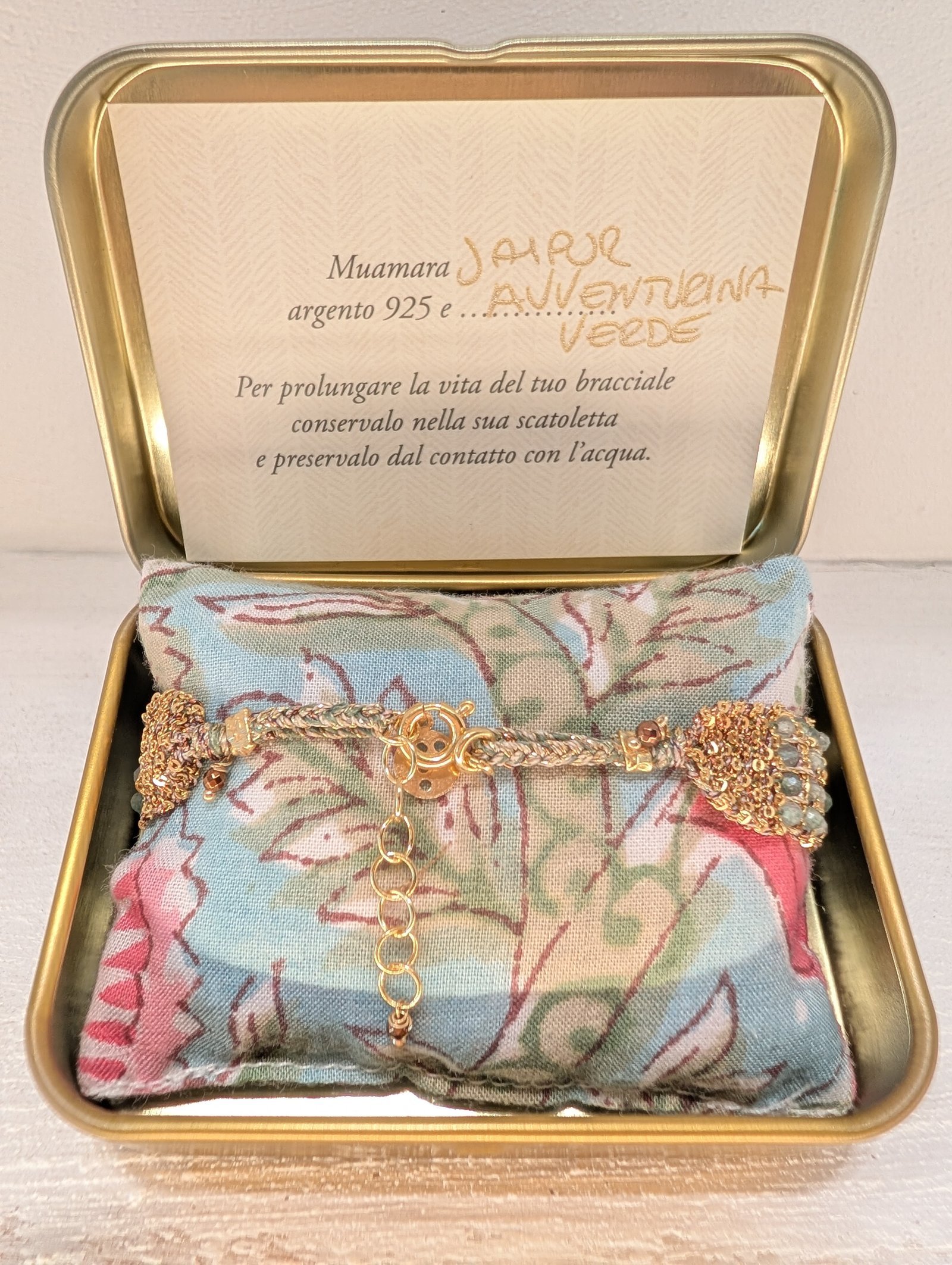 Muamara Armband Jaipur Avventurina Verde (925 Silber) – Ansicht 5 Muamara Armband Jaipur Avventurina Verde (925 Silber) – Ansicht 5