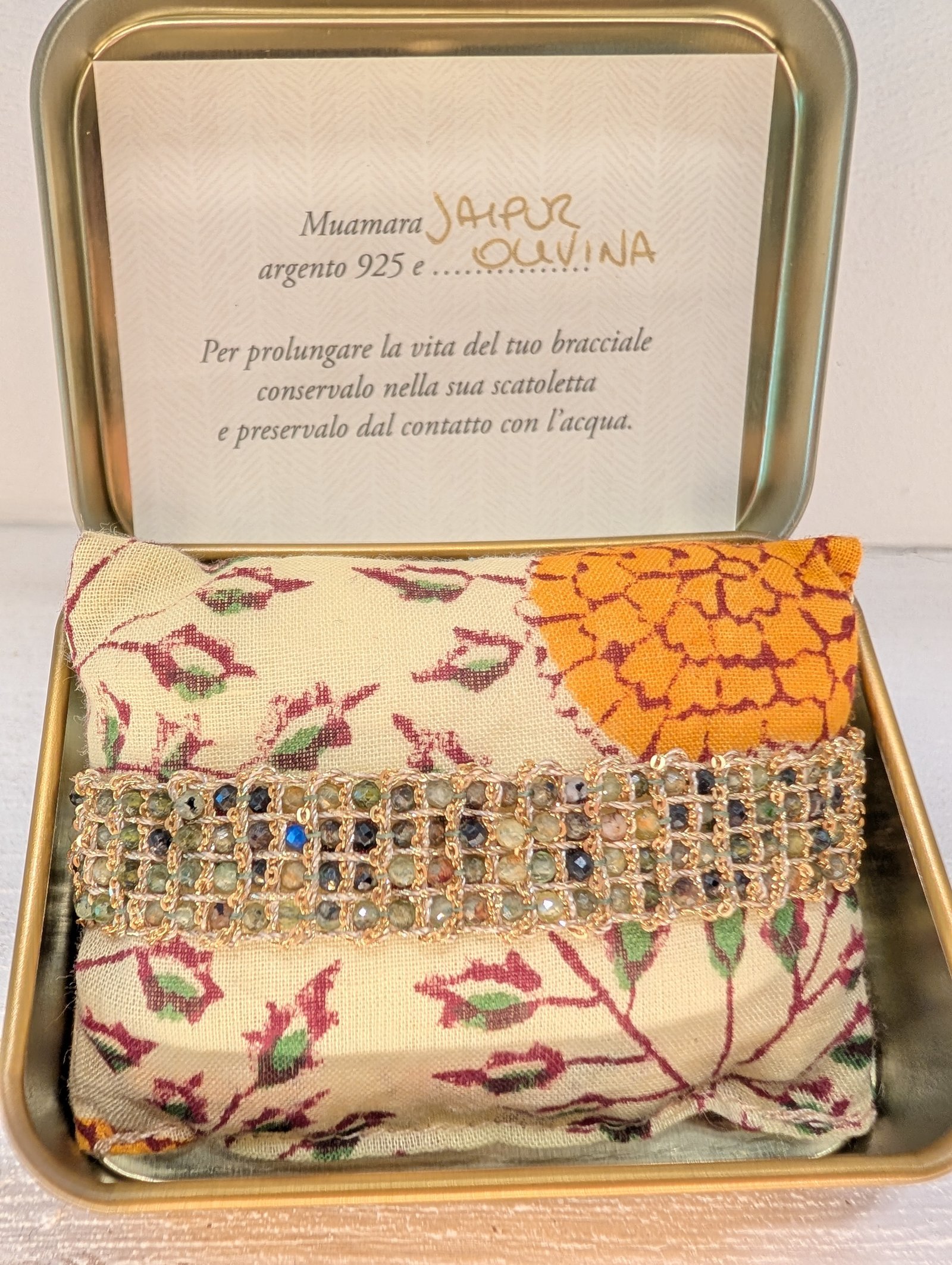 Muamara Armband Jaipur Olivina (925 Silber) – Ansicht 1