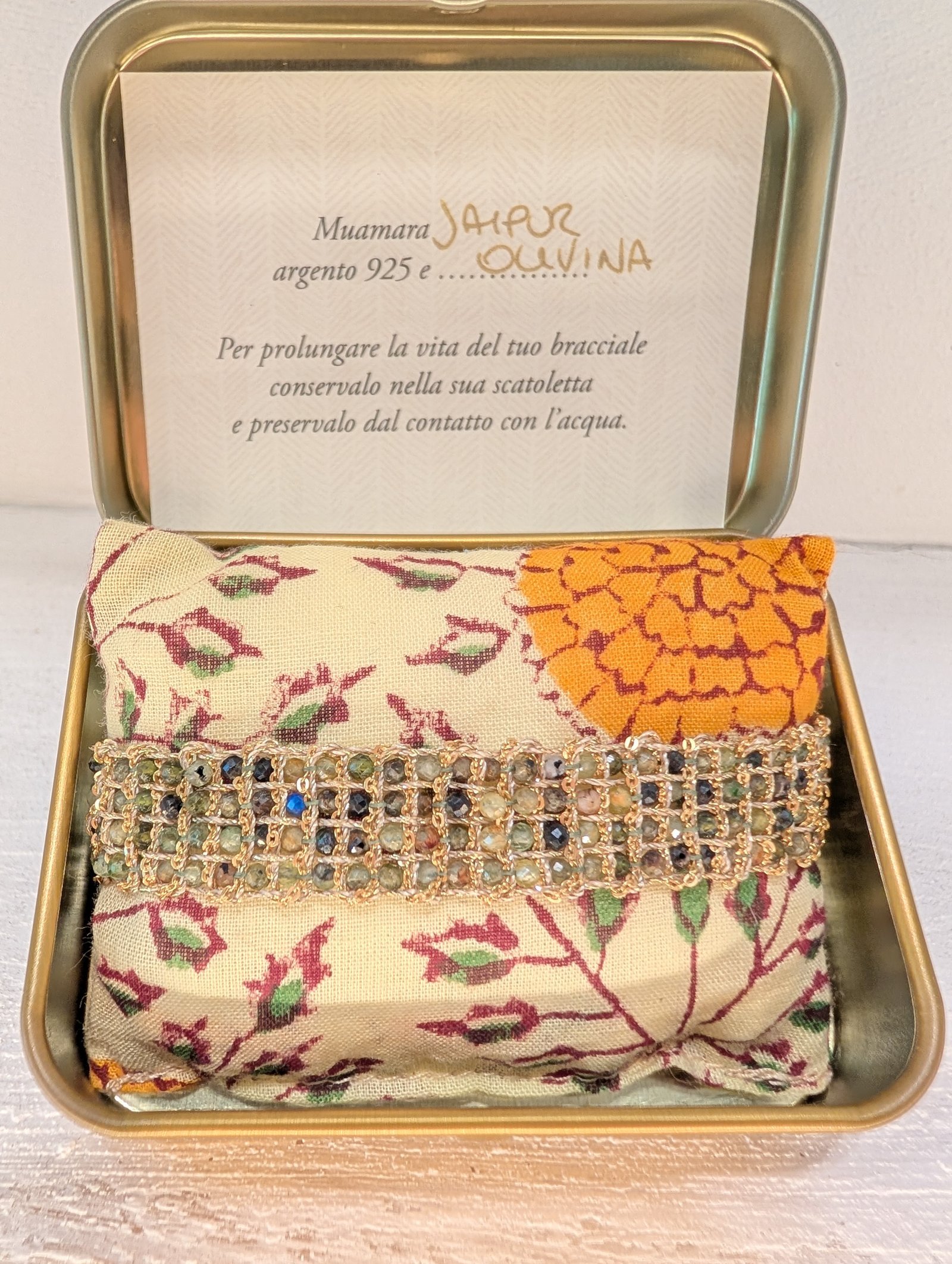 Muamara Armband Jaipur Olivina (925 Silber) – Ansicht 2 Muamara Armband Jaipur Olivina (925 Silber) – Ansicht 2