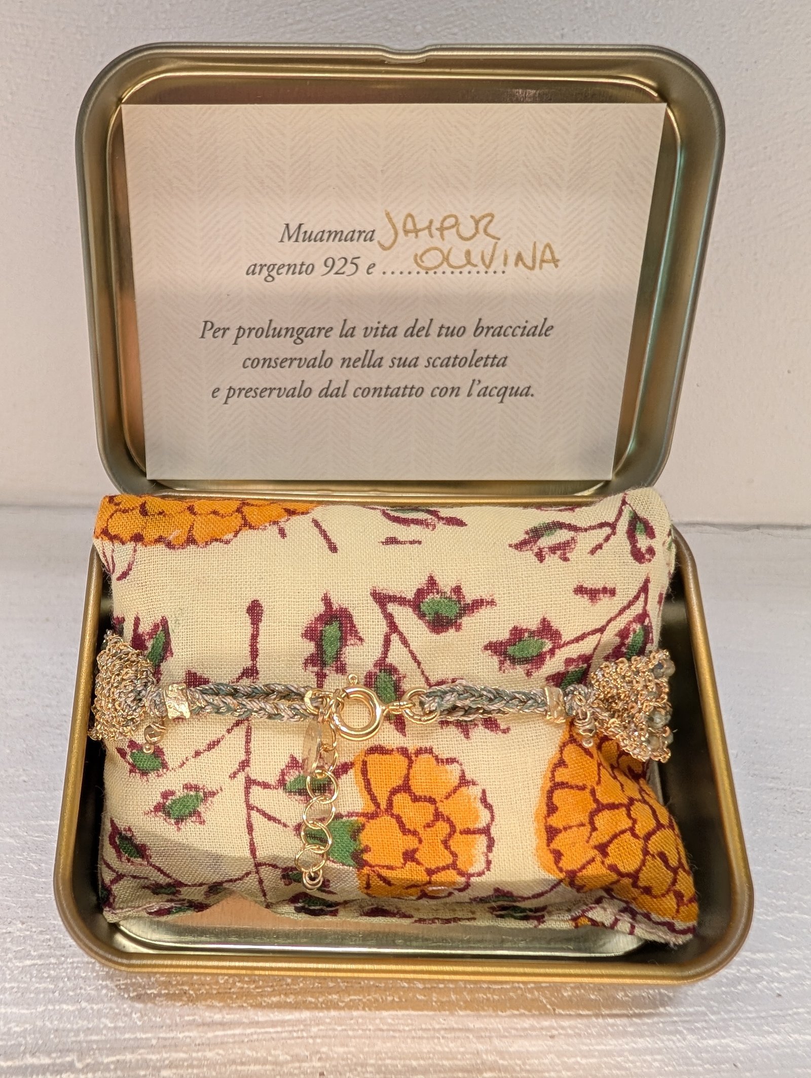 Muamara Armband Jaipur Olivina (925 Silber) – Ansicht 4 Muamara Armband Jaipur Olivina (925 Silber) – Ansicht 4