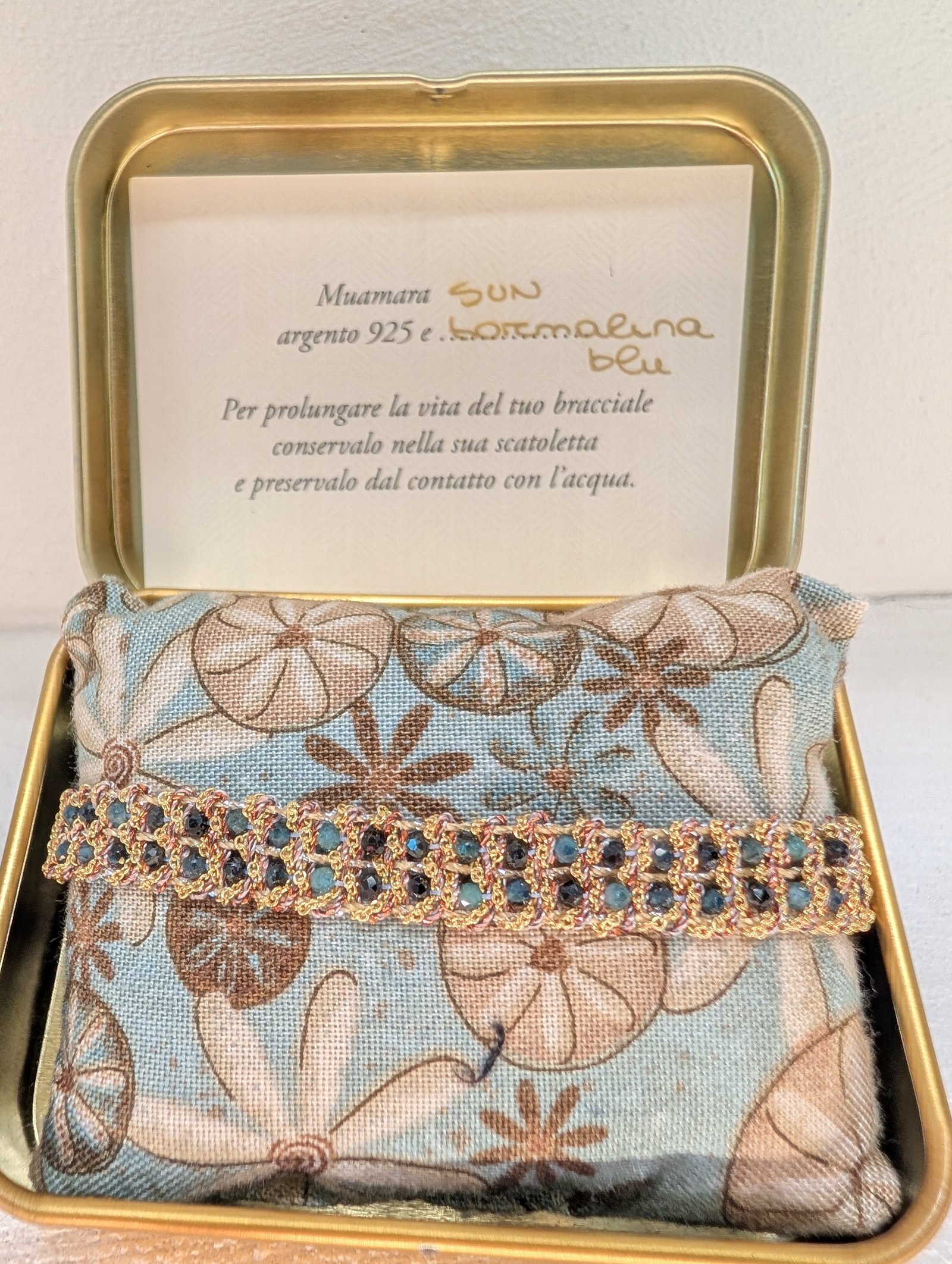 Muamara Armband Sun Tormalina Blu (925 Silber) – Ansicht 1